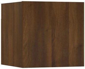 Móveis p/ TV de parede 8 pcs 30,5x30x30cm cor carvalho castanho