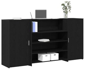 vidaXL Balcão de recepção 200x50x103,5 cm madeira carvalho preto
