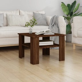 Mesa centro 60x60x42 cm derivados de madeira carvalho castanho