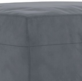 4 pcs conjunto de sofás veludo cinzento-escuro