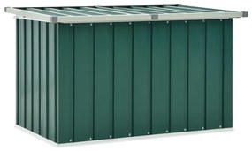46257 vidaXL Caixa de arrumação para jardim 109x67x65 cm verde