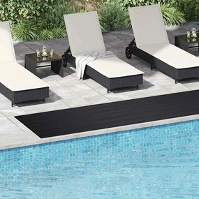 Tapete antiderrapante de borracha nervuras largas 5 x 1 m