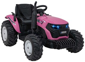 Trator elétrico para Crianças 24V GROW 1804 Rodas de EVA, Assento de couro Rosa