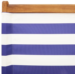 Cadeiras jardim 2 pcs madeira acácia maciça/tecido azul/branco