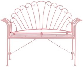 Banco de jardim em metal rosa 125 cm CAVINIA Beliani