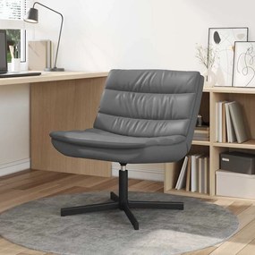vidaXL Cadeira giratória Cinzeto 63 x 75 x 76 cm Couro sintético