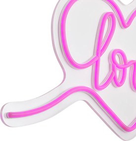 Luz de néon de parede rosa Incl. LED - Love