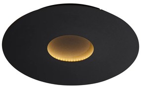 Plafon Moderno Preto 40cm incl. LED Regulável em 3 Níveis - Morning Moderno