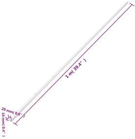 Calhas para cabos 20x10 mm 30 m PVC