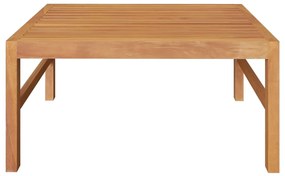 2 pcs conj. lounge de jardim c/ almofadões cor creme teca