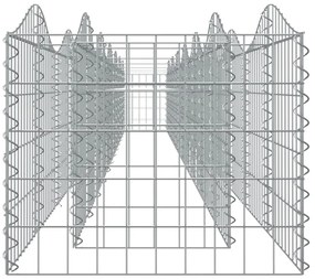 Canteiro elevado gabião arqueado 600x50x50 cm ferro galvanizado