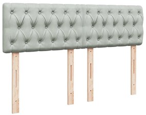 Estrutura de cama otomana com colchão 140x200 cm cinzento claro