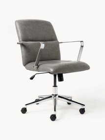 Cadeira de escritório em pele sintética regulável em altura Reto