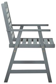 Cadeiras de jantar p/ jardim 3 pcs c/ almofadões acácia maciça