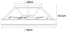 Ventilador de teto inteligente preto com LED com controle remoto - Dave Moderno