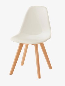 Agora -20% | Cadeira Escandinava Montessori, para criança, alt. do assento 45 cm branco claro liso