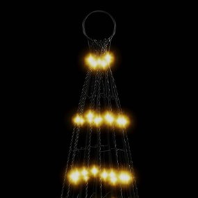 Árvore de Natal LED no mastro 1534 LEDs branco quente 500 cm