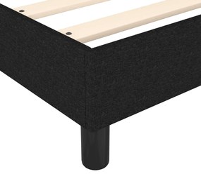 Estrutura de cama sem colchão 160x200 cm tecido preto