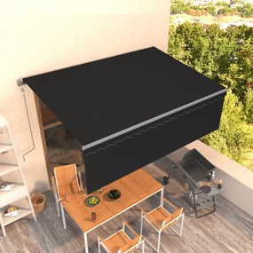 Toldo retrátil automático com estore 4x3 m antracite