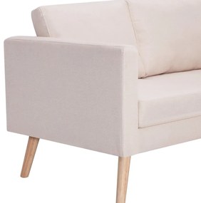 Sofá de 2 lugares tecido cor creme