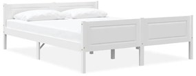 Estrutura de cama 120x200 cm pinho maciço branco