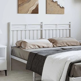 vidaXL Cabeceira de cama 135 cm metal branco