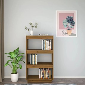 Estante/divisória 60x35x103 cm pinho maciço castanho mel