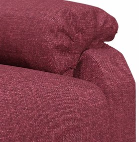 Poltrona de massagens elétrica reclinável tecido vermelho tinto