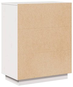 Aparador 60x34x75 cm madeira de pinho maciça branco