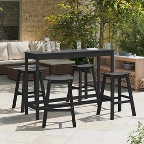 Banquetas de Bar vidaXL 6 pcs Preto HDPE