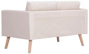 Sofá de 2 lugares tecido cor creme