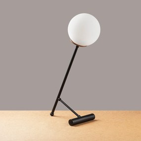 Candeeiro de Mesa Golf – Preto/Branco – 30 x 30 cm