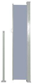 Toldo lateral retrátil para pátio 160x300 cm cinzento