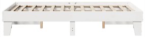 Cama sem colchão 135x190 cm madeira de pinho maciça branco