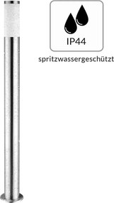 Candeeiro de caminho Ivy em aço inoxidável Ø7,6 x 100 cm Prateado