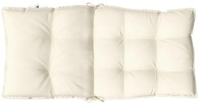 Almofadões cadeira encosto baixo 4 pcs tecido oxford creme