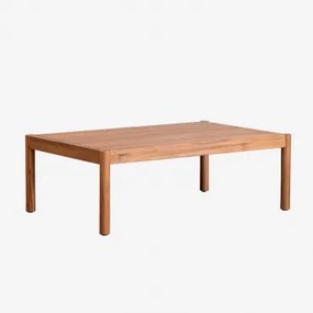 Mesa De Centro Retangular 120x75 Cm Em Madeira De Acácia Melvin Castanho Acácia - Sklum