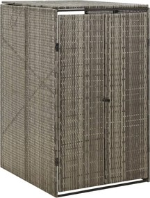 vidaXL Unidade arrumação caixote do lixo 70x80x117 cm vime PE cinza