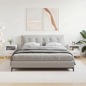 vidaXL Mesas de cabeceira 2 pcs 40x35x47,5 cm deriv. de madeira branco