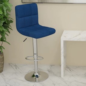 vidaXL Banco de bar tecido azul