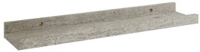 Prateleiras de parede 4 pcs 40x9x3 cm cinzento cimento