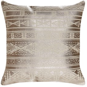 Conjunto de 2 almofadas de algodão com padrão geométrico rosa dourado 50 x 50 cm OUJDA Beliani
