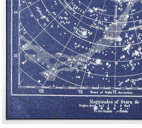 Quadro com motivo de mapa das estrelas azul 63 x 93 cm TRAVERSA Beliani