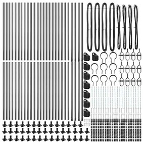 Posts de Cerca com Bases, 52 peças, Ø32mm, 70cm, Aço Galvanizado