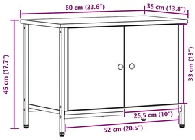 Suporte para TV Old Wood da Madeira velha 60 x 35 x 45 cm Durável