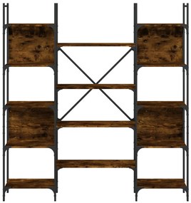 Estante 155,5x24x166,5 cm derivados de madeira carvalho fumado