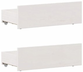 Cama sem colchão com cabeceira 90x200 cm pinho maciço branco