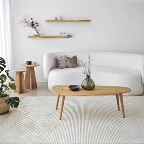 Prateleira de Parede Wavy – Carvalho – 100 cm x 25 cm (2 Peças)