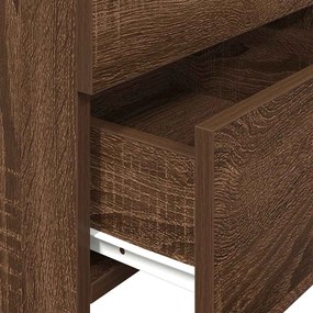 Mesas de cabeceira 2 peças com 2 gavetas carvalho castanho 40x36,5x62