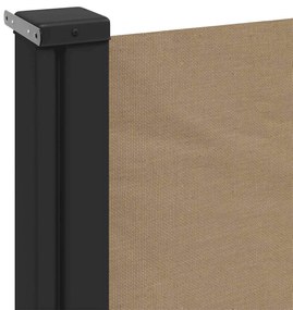 Toldo lateral retrátil 160x500 cm cinzento-acastanhado